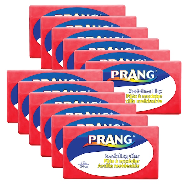 Modeling Clay, 1 lb. Per Pack, Red, 12PK